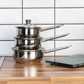 3-Piece Stainless Steel Saucepan Set