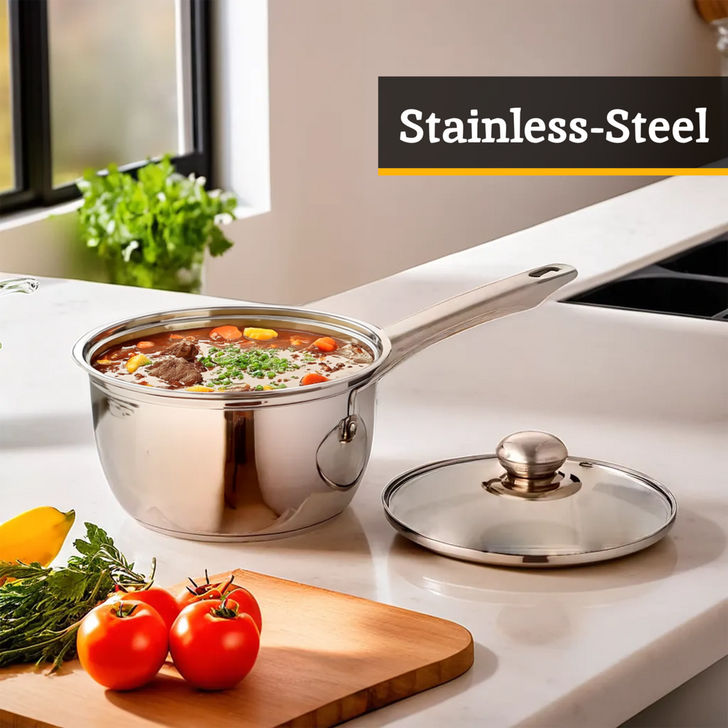 3-Piece Stainless Steel Saucepan Set