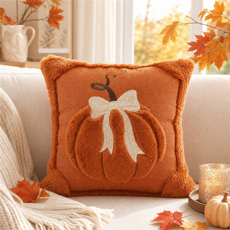 Autumn Pumpkin Cushion Covers – Set of 2