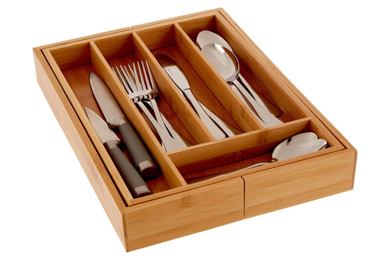 Expandable Bamboo Cutlery Tray