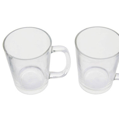 Clear Glass Mugs – Set of 4