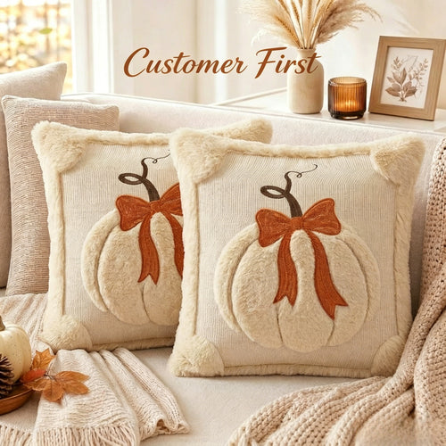 Autumn Pumpkin Cushion Covers – Set of 2