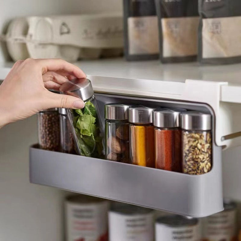 Under-Shelf Pull-Out Spice Rack