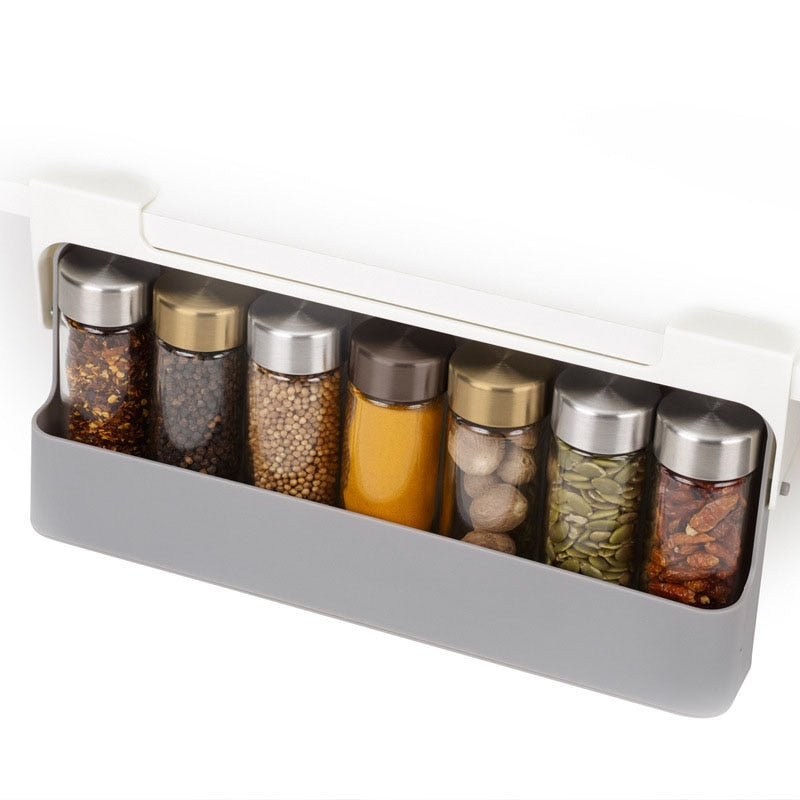 Under-Shelf Pull-Out Spice Rack