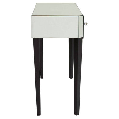 Silver Mirrored Console Table with 3 Drawers