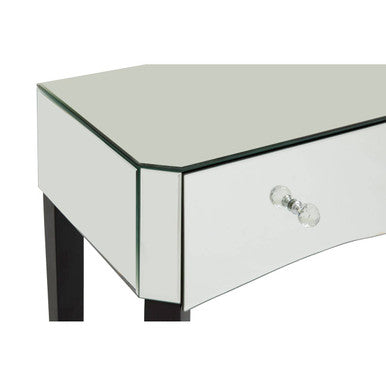 Silver Mirrored Console Table with 3 Drawers