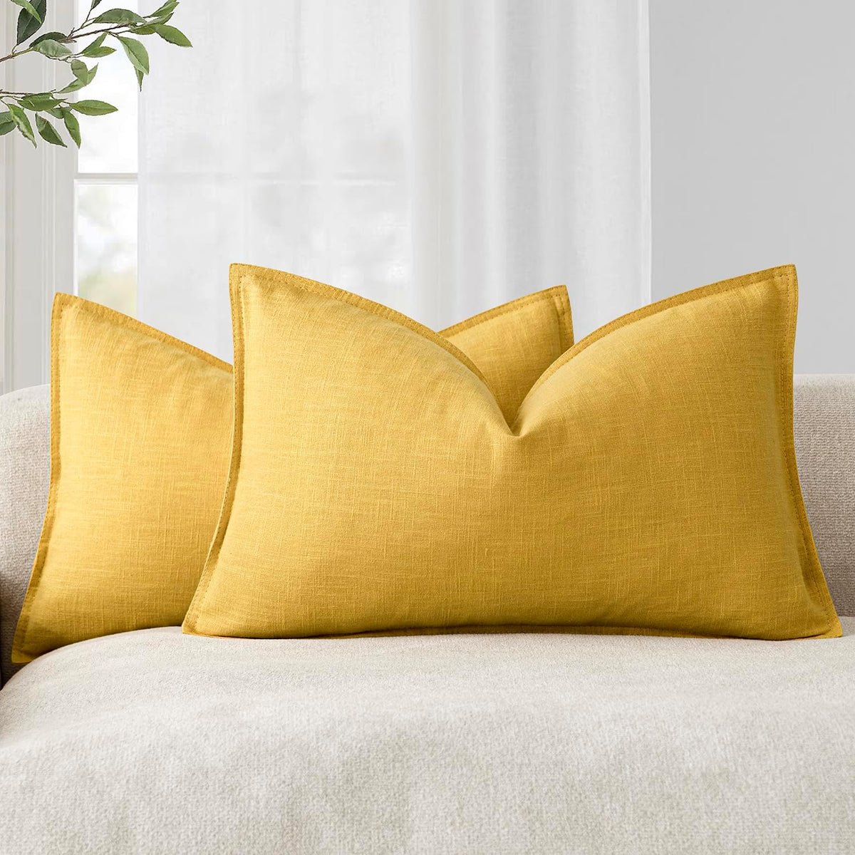 Linen-Style Cushion Covers – Set of 2