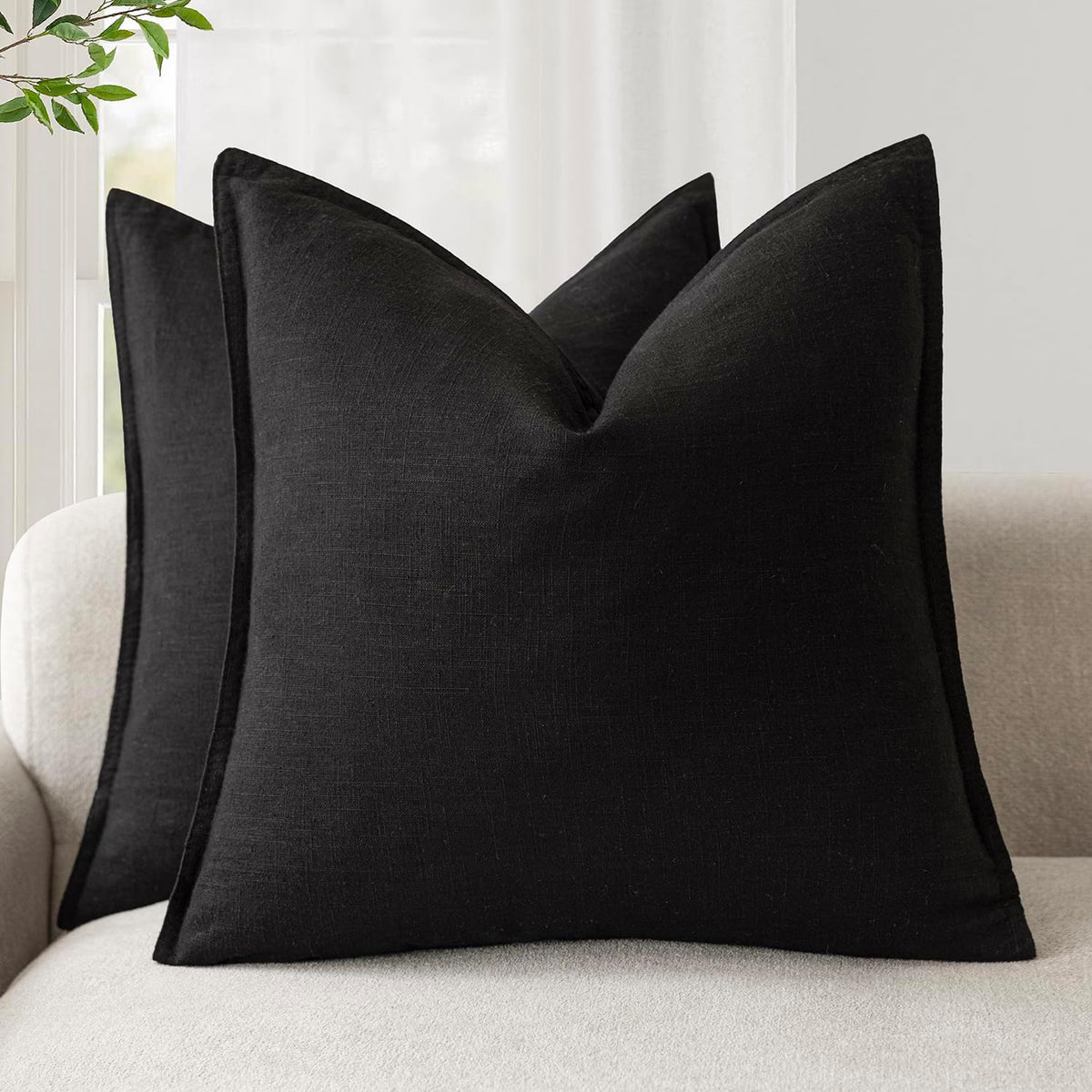 Linen-Style Cushion Covers – Set of 2