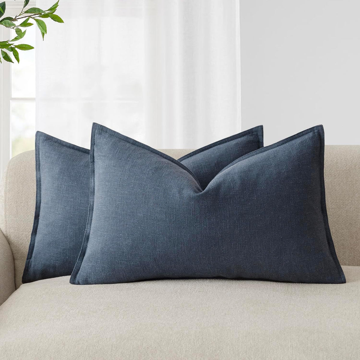 Linen-Style Cushion Covers – Set of 2