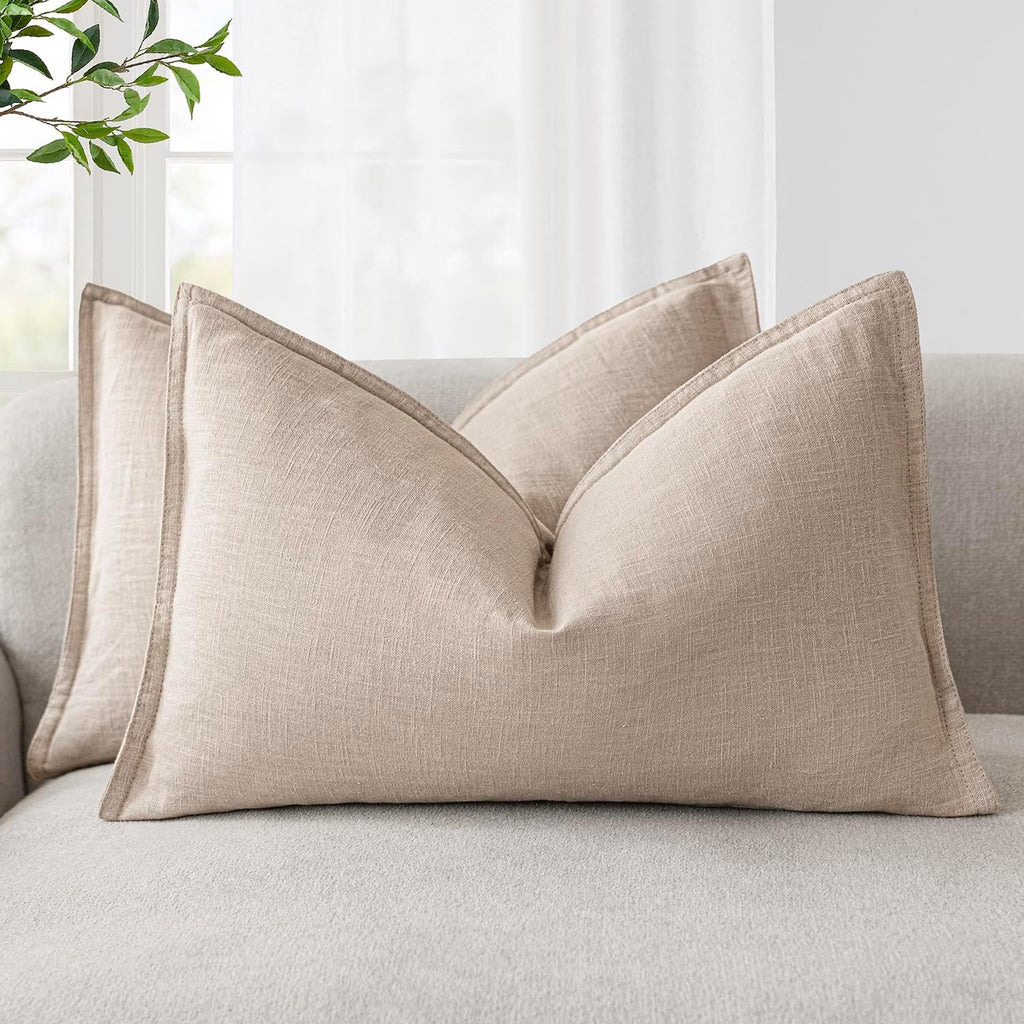 Linen-Style Cushion Covers – Set of 2