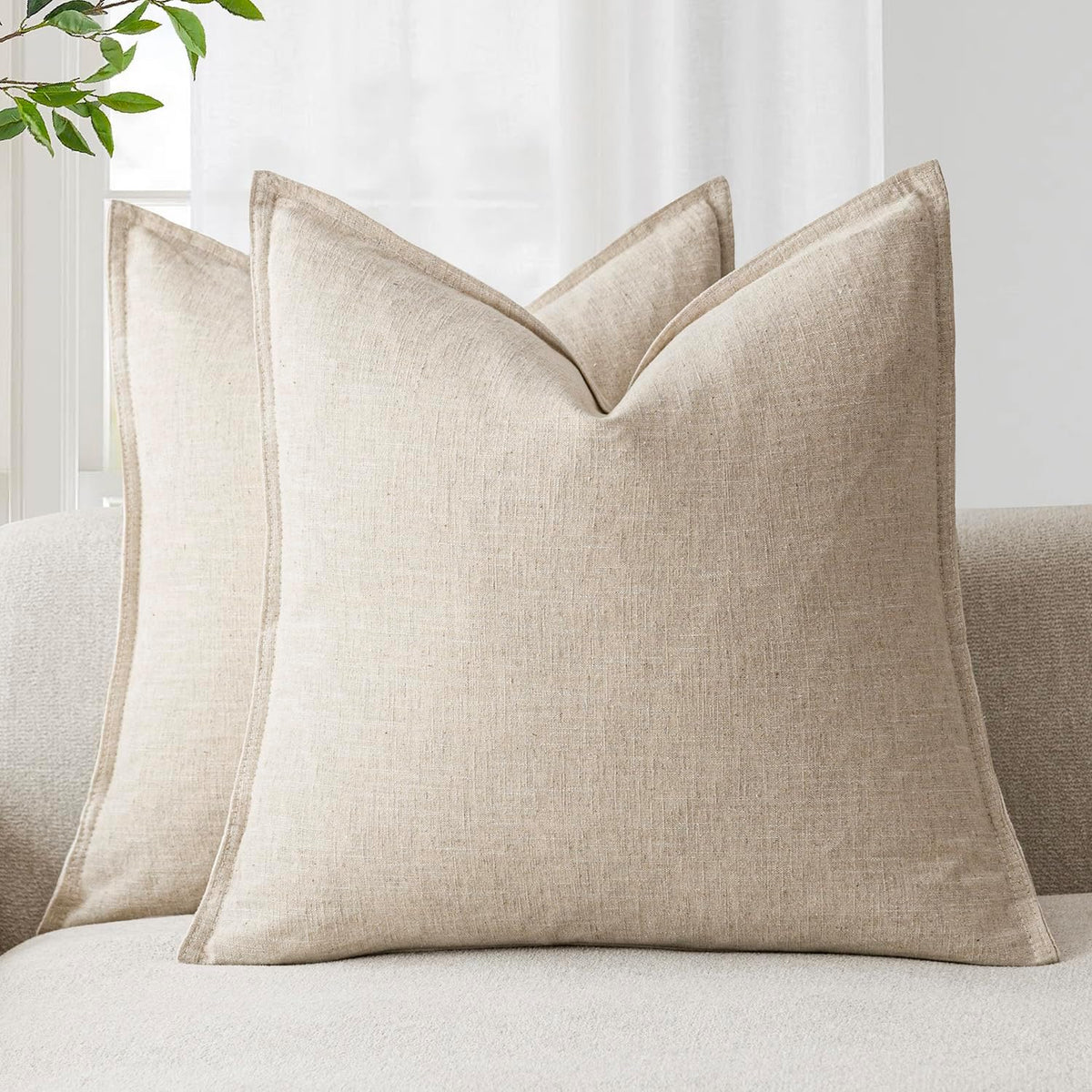 Linen-Style Cushion Covers – Set of 2