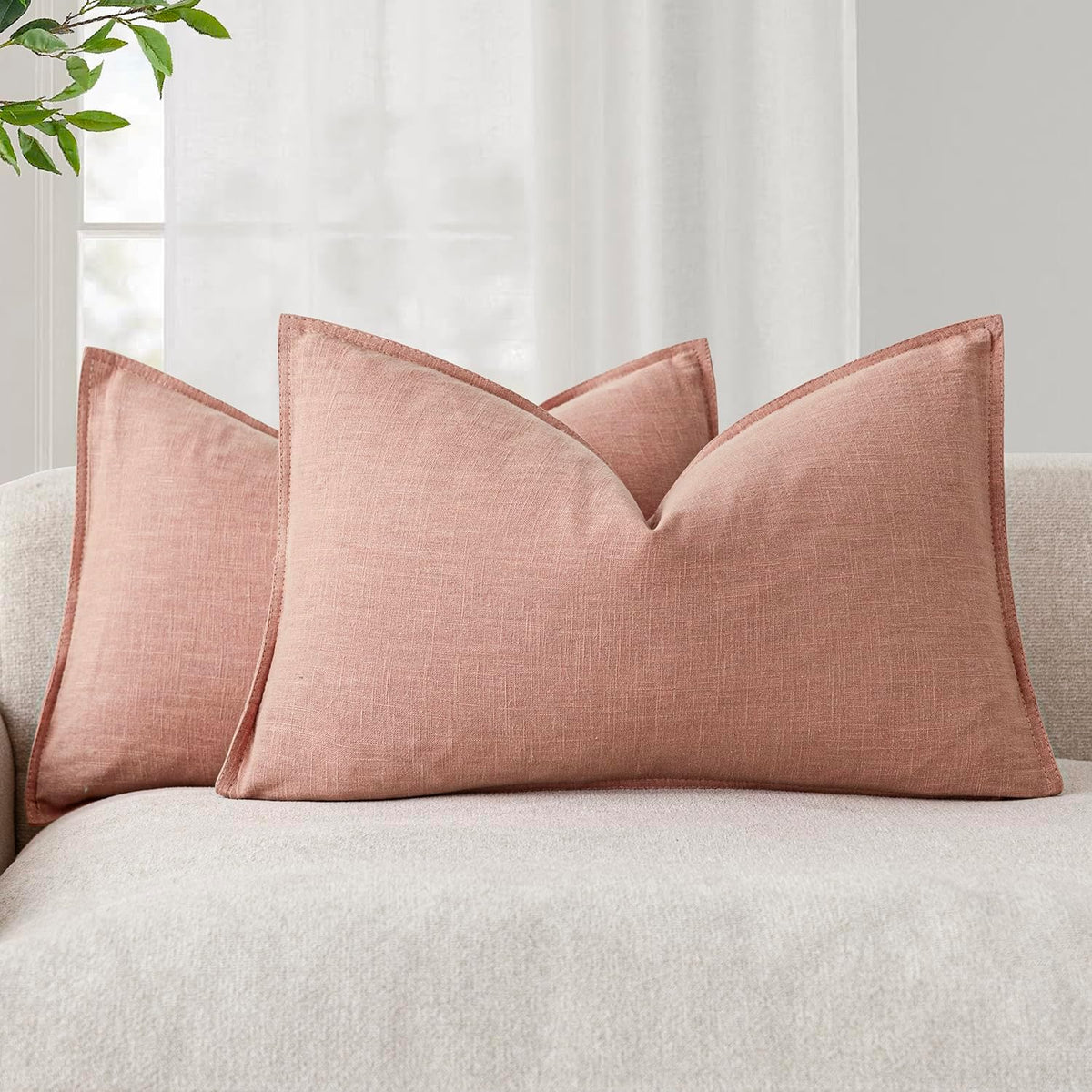 Linen-Style Cushion Covers – Set of 2