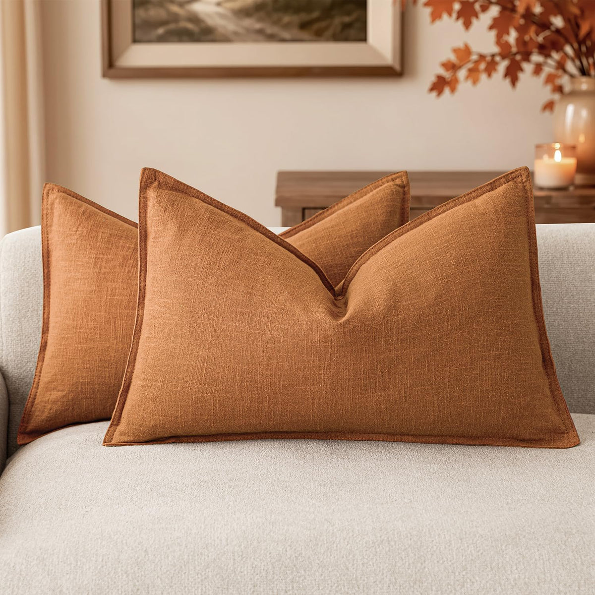Linen-Style Cushion Covers – Set of 2