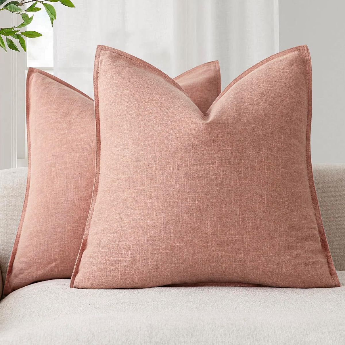 Linen-Style Cushion Covers – Set of 2