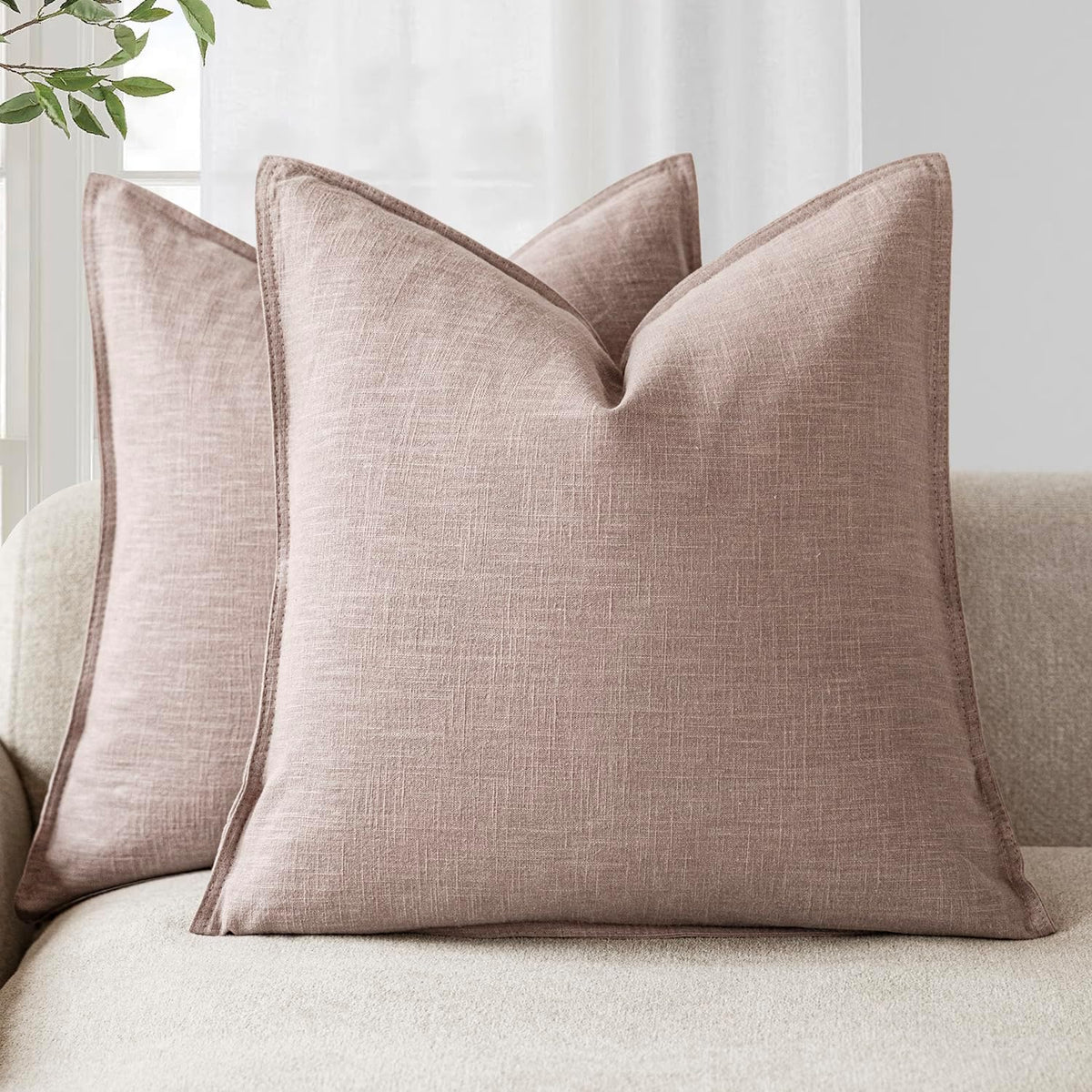 Linen-Style Cushion Covers – Set of 2