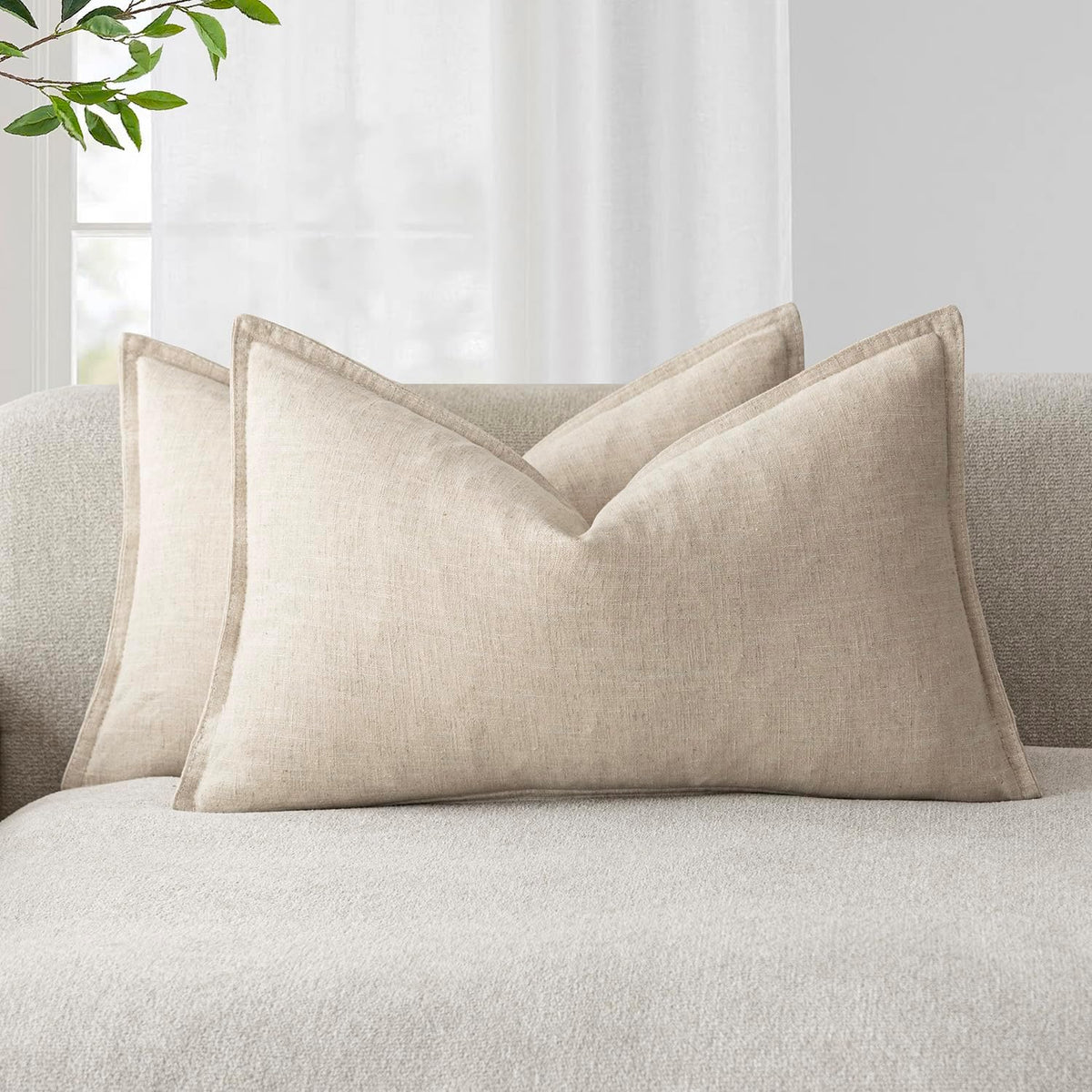 Linen-Style Cushion Covers – Set of 2