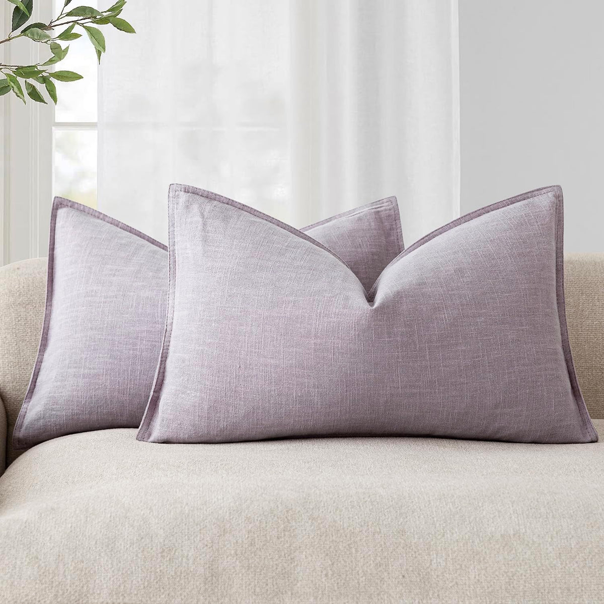 Linen-Style Cushion Covers – Set of 2