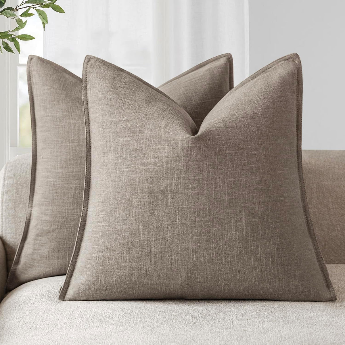 Linen-Style Cushion Covers – Set of 2