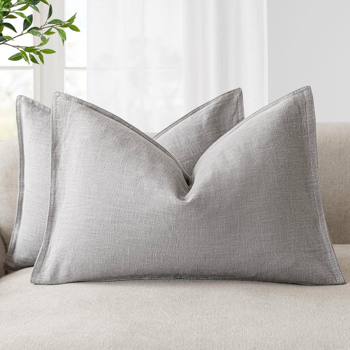 Linen-Style Cushion Covers – Set of 2