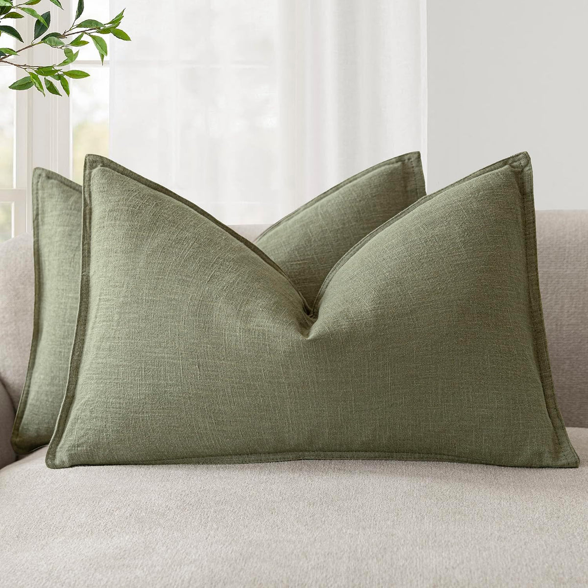 Linen-Style Cushion Covers – Set of 2