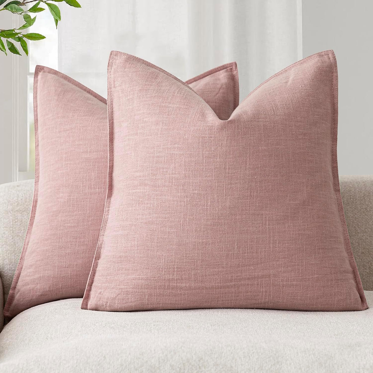Linen-Style Cushion Covers – Set of 2
