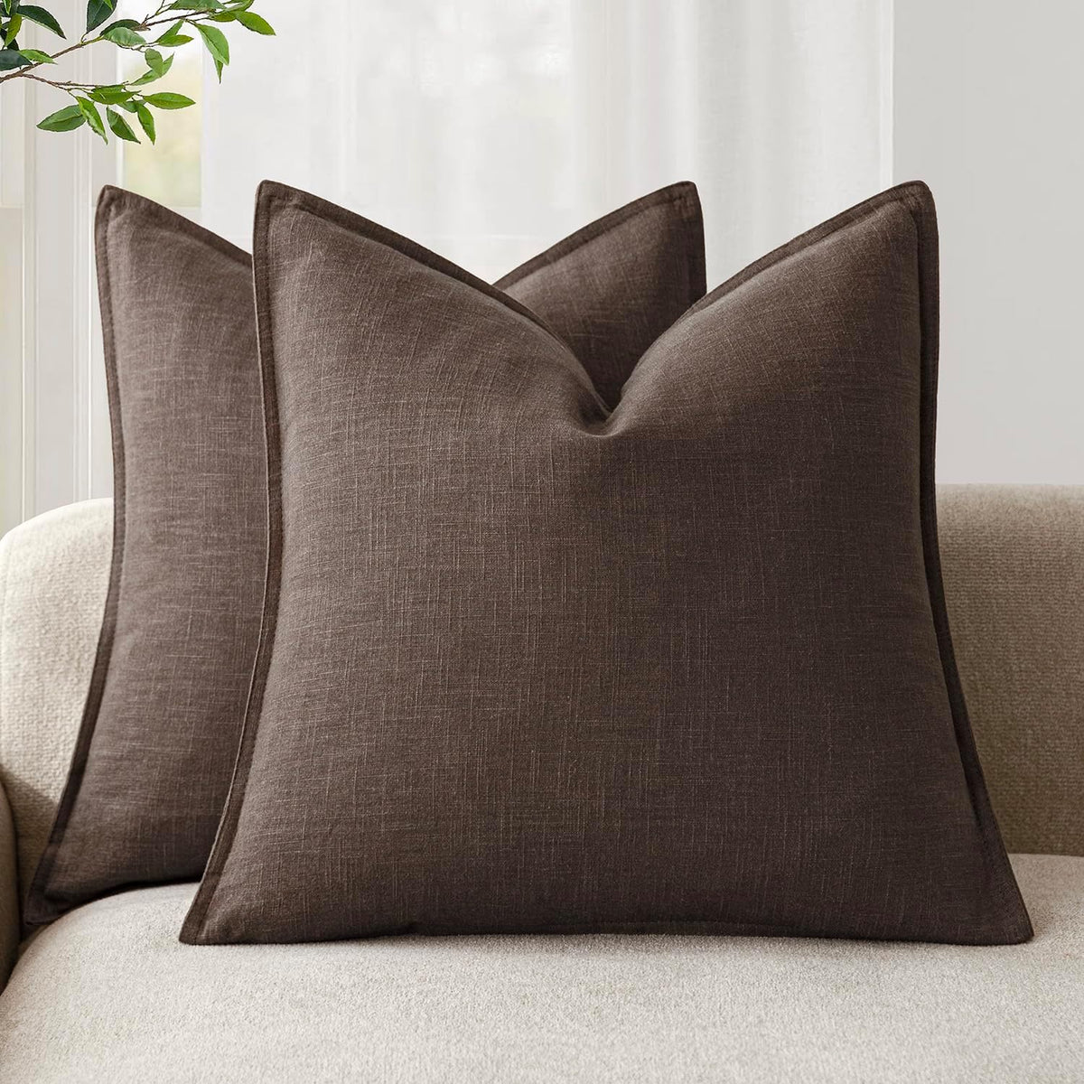 Linen-Style Cushion Covers – Set of 2