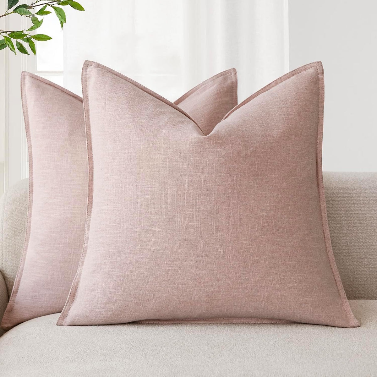 Linen-Style Cushion Covers – Set of 2