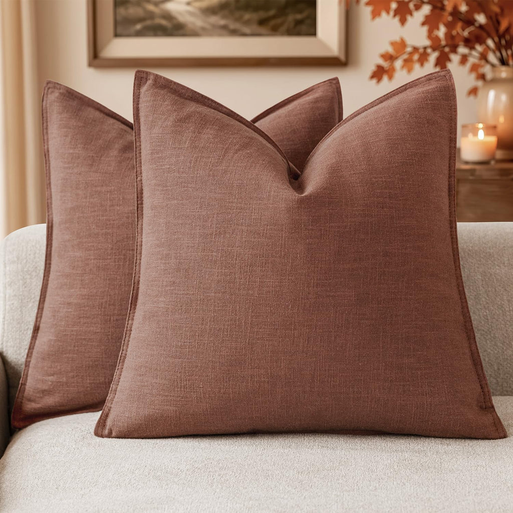 Linen-Style Cushion Covers – Set of 2