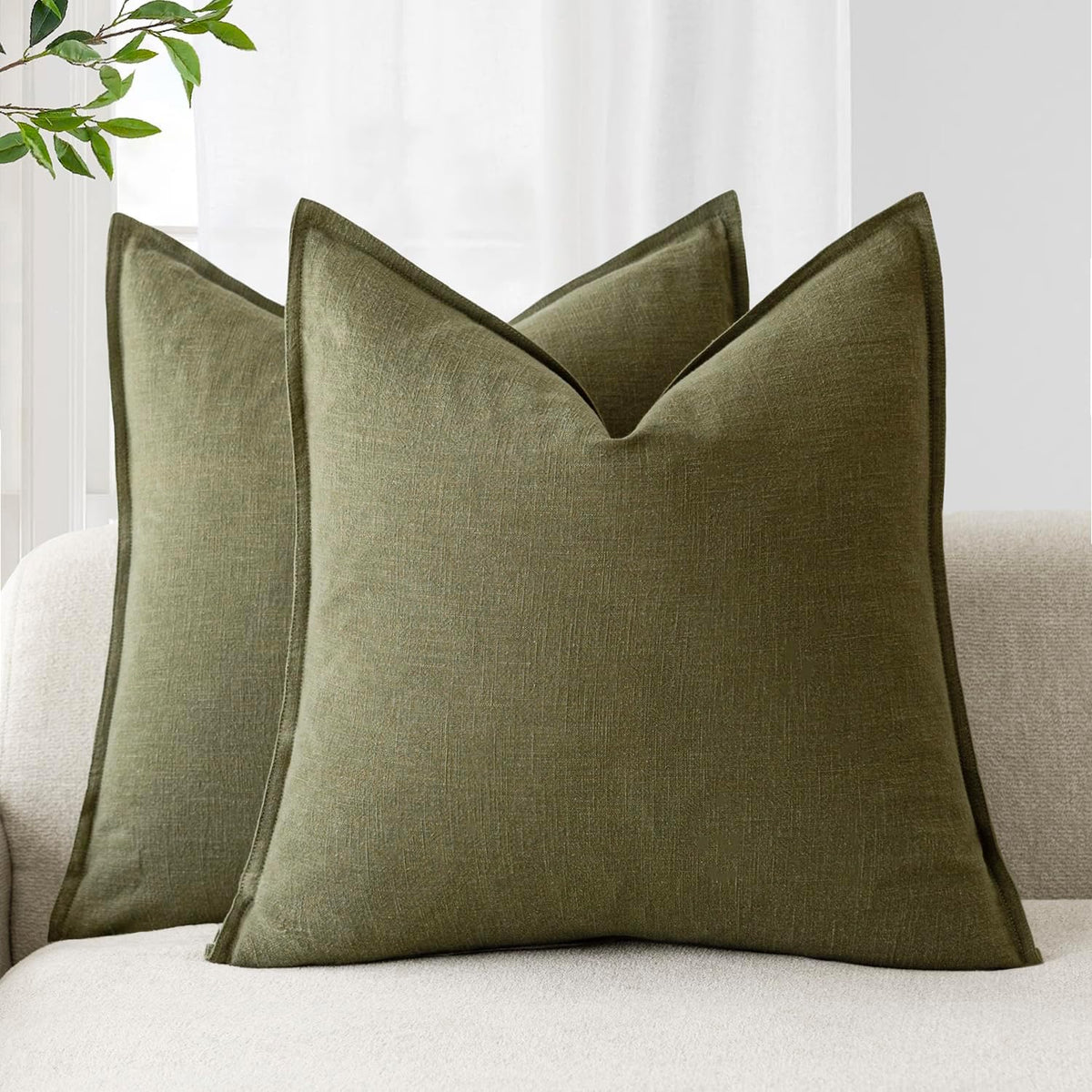 Linen-Style Cushion Covers – Set of 2