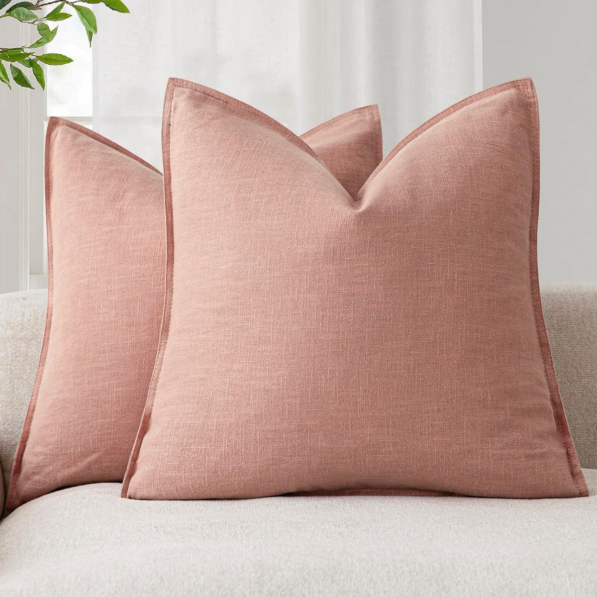 Linen-Style Cushion Covers – Set of 2