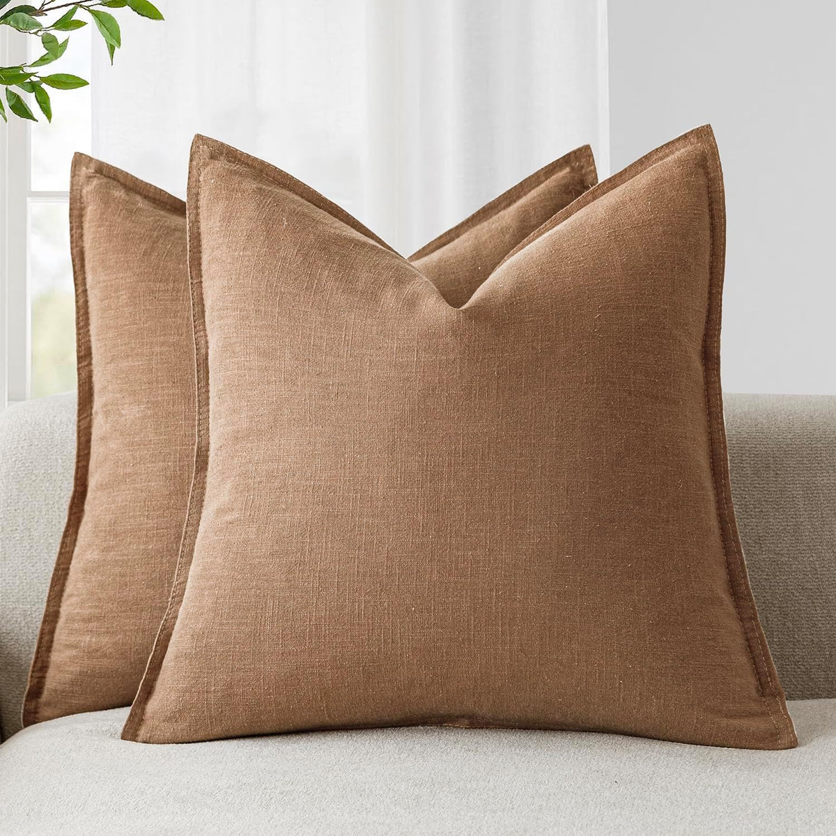 Linen-Style Cushion Covers – Set of 2