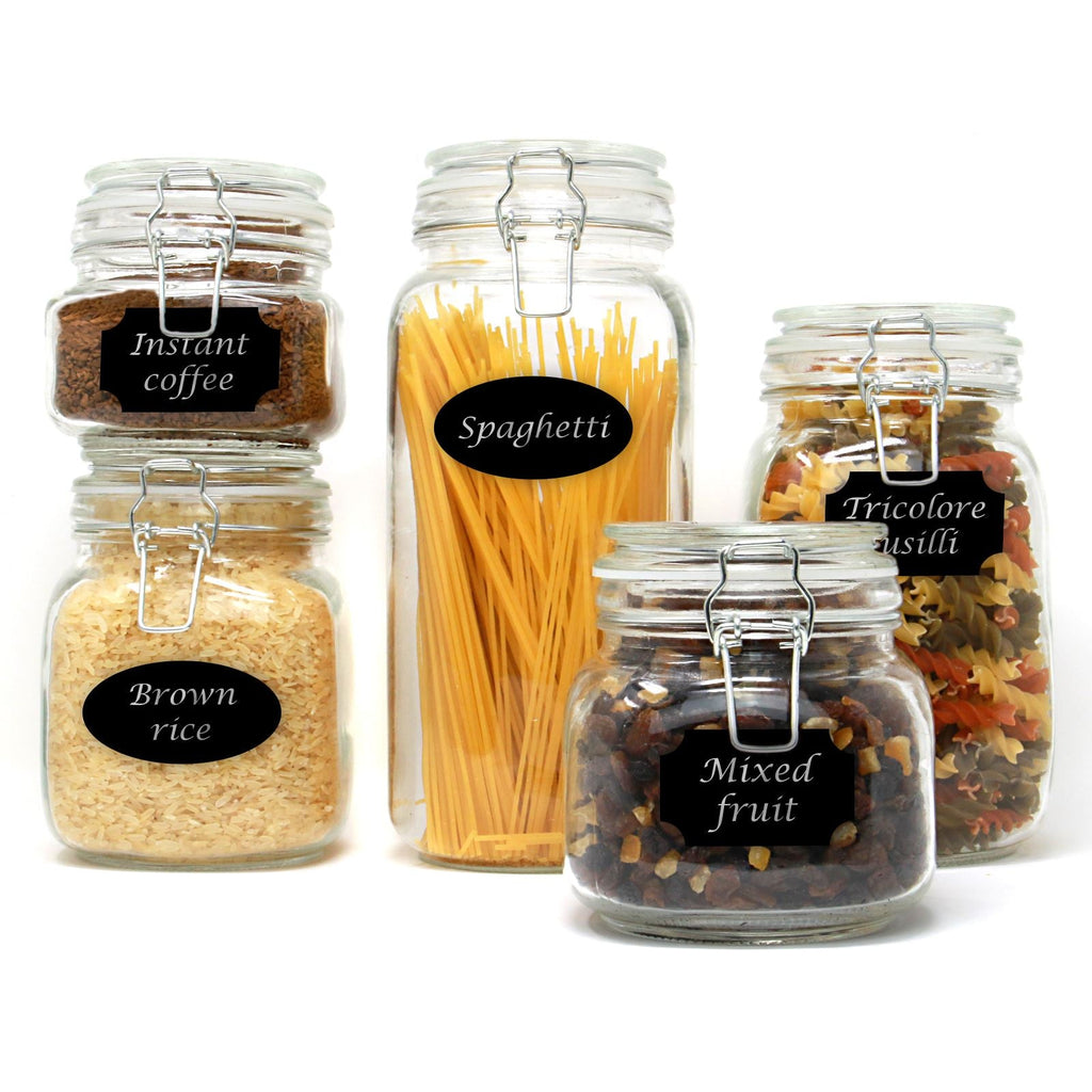 Glass Storage Jars - Set of 5