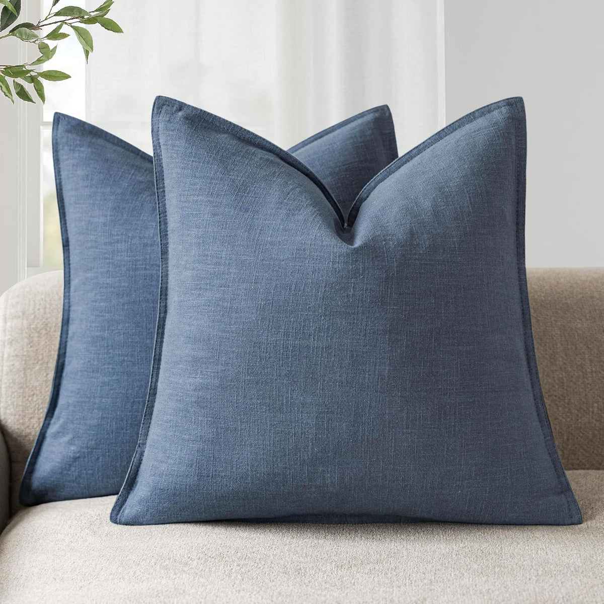 Linen-Style Cushion Covers – Set of 2