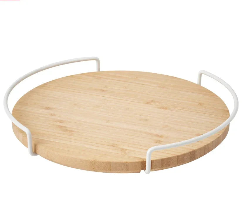 30cm Wooden Lazy Suzan   Rotating Organiser