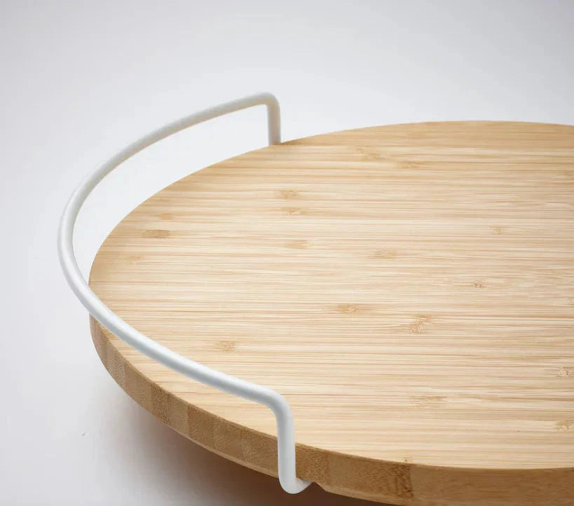 30cm Wooden Lazy Suzan   Rotating Organiser