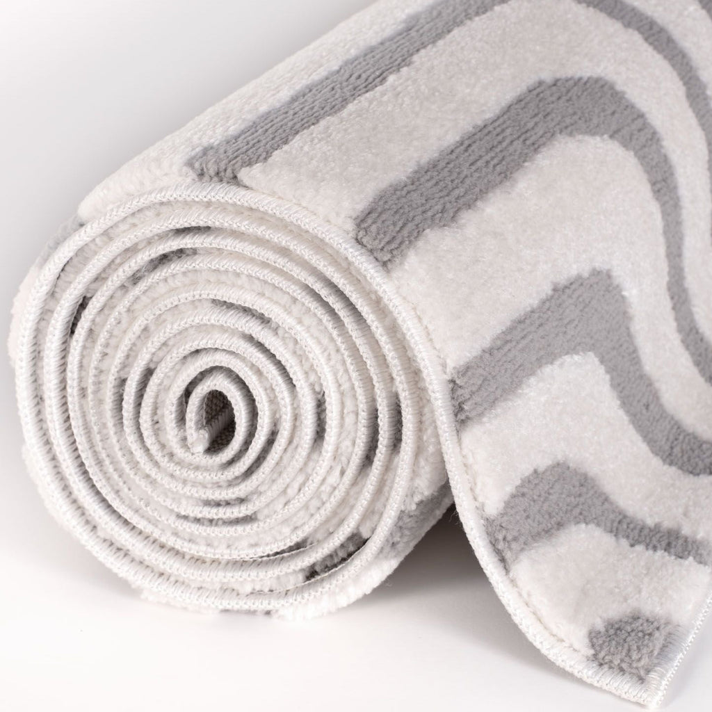 Modern Grey Geometric Rug