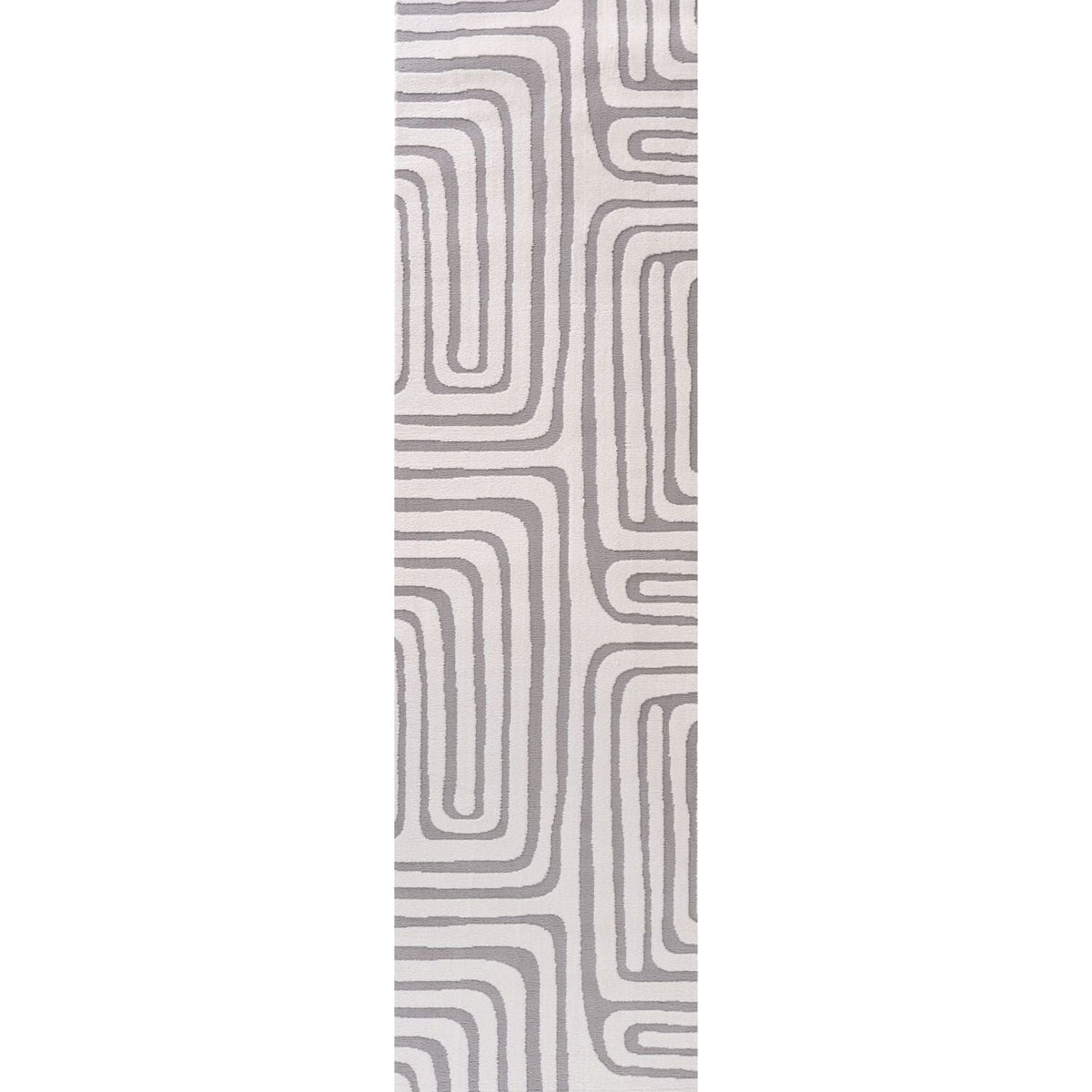 Modern Grey Geometric Rug