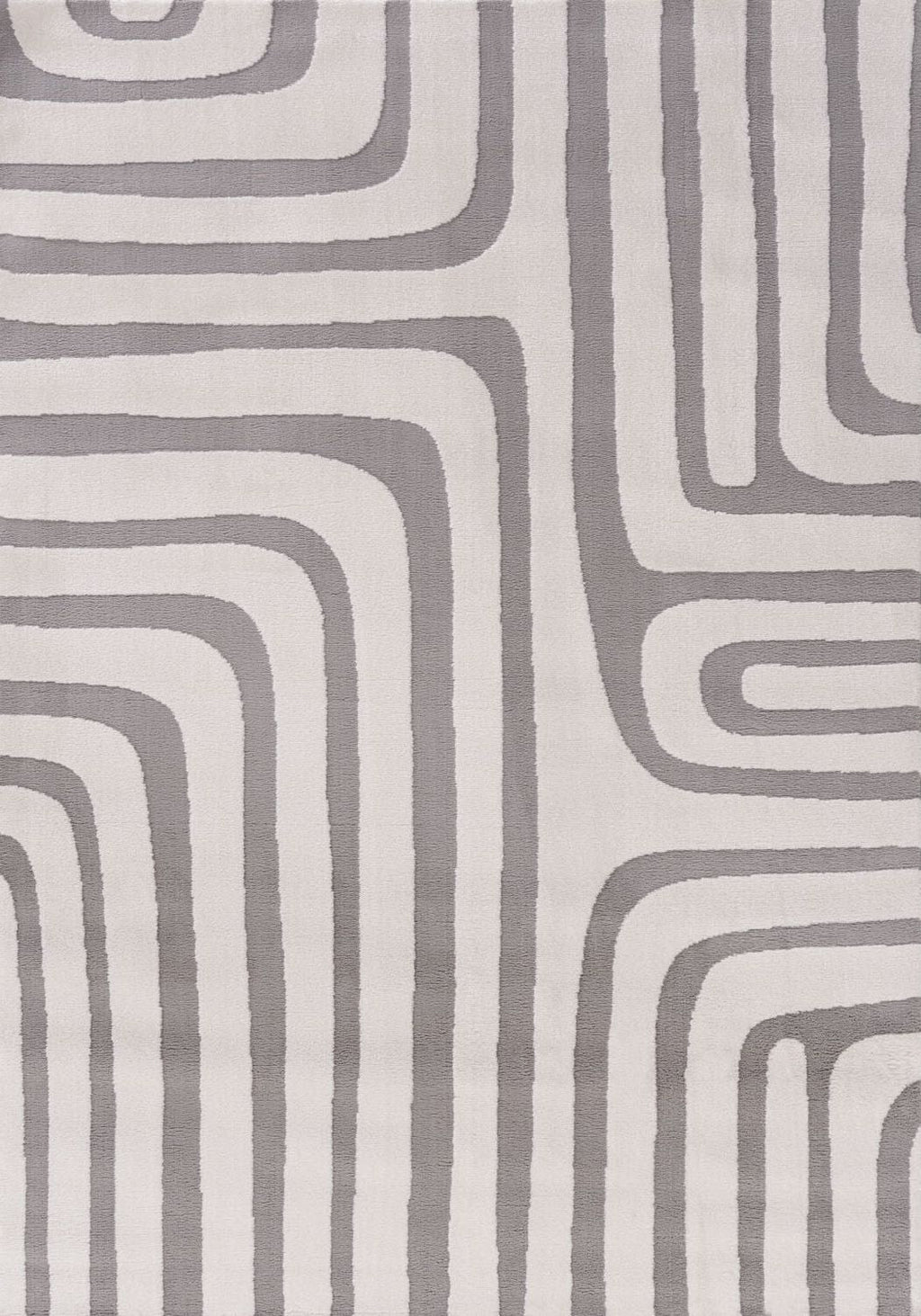 Modern Grey Geometric Rug