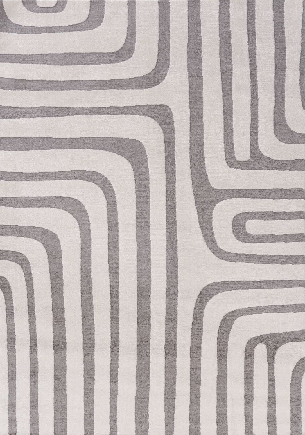 Modern Grey Geometric Rug