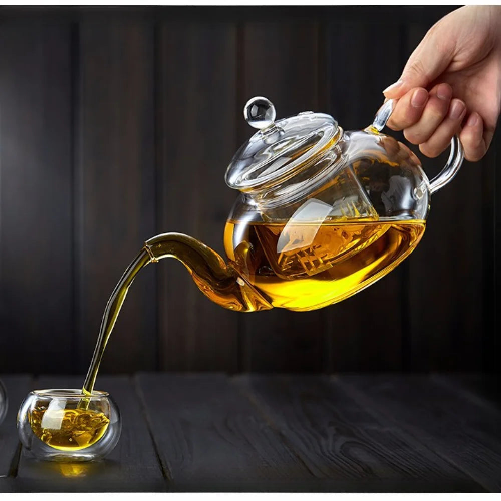 Heat-Resistant Glass Teapot with Infuser