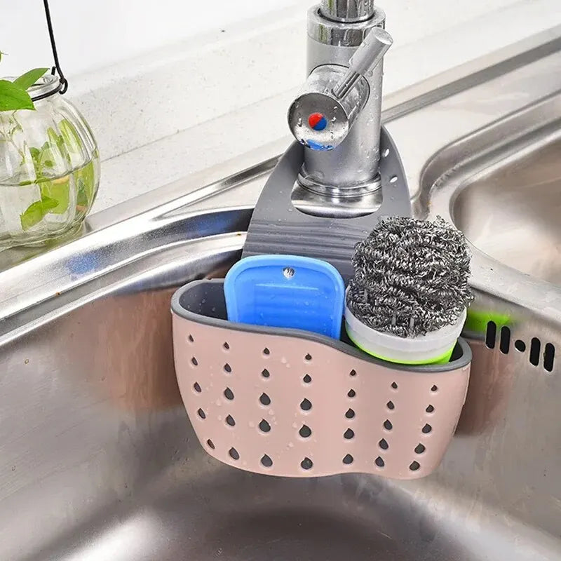 Adjustable Sink Soap & Sponge Holder