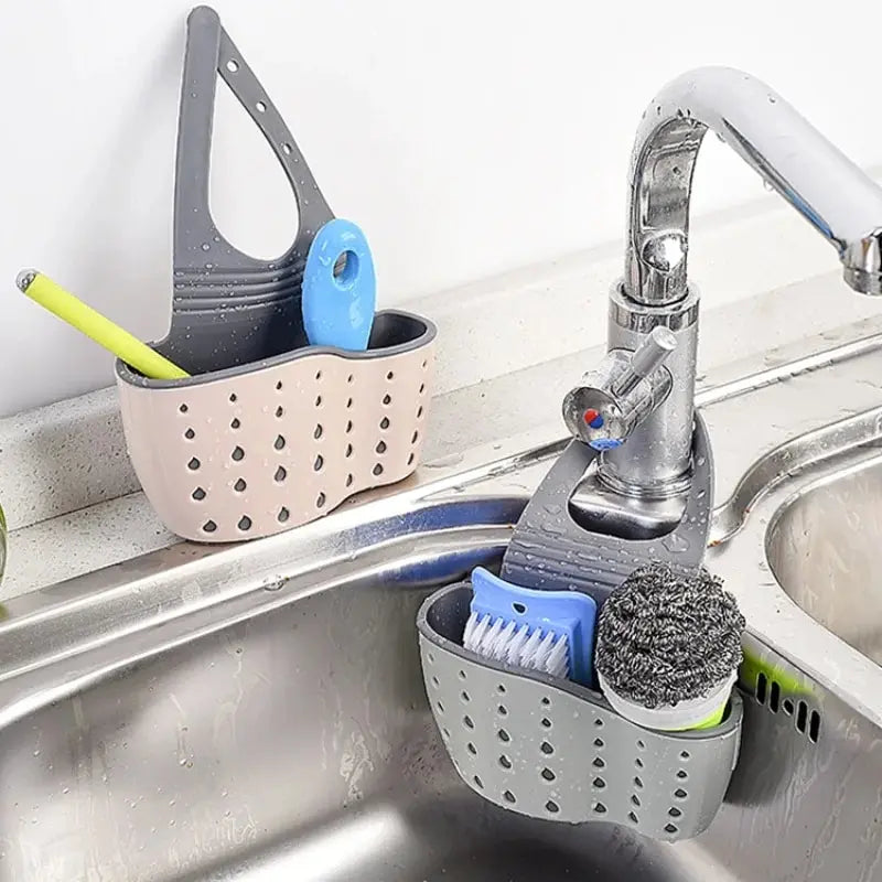Adjustable Sink Soap & Sponge Holder