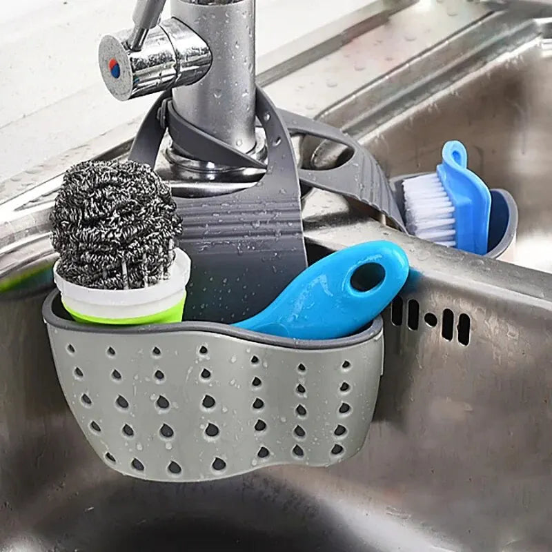 Adjustable Sink Soap & Sponge Holder