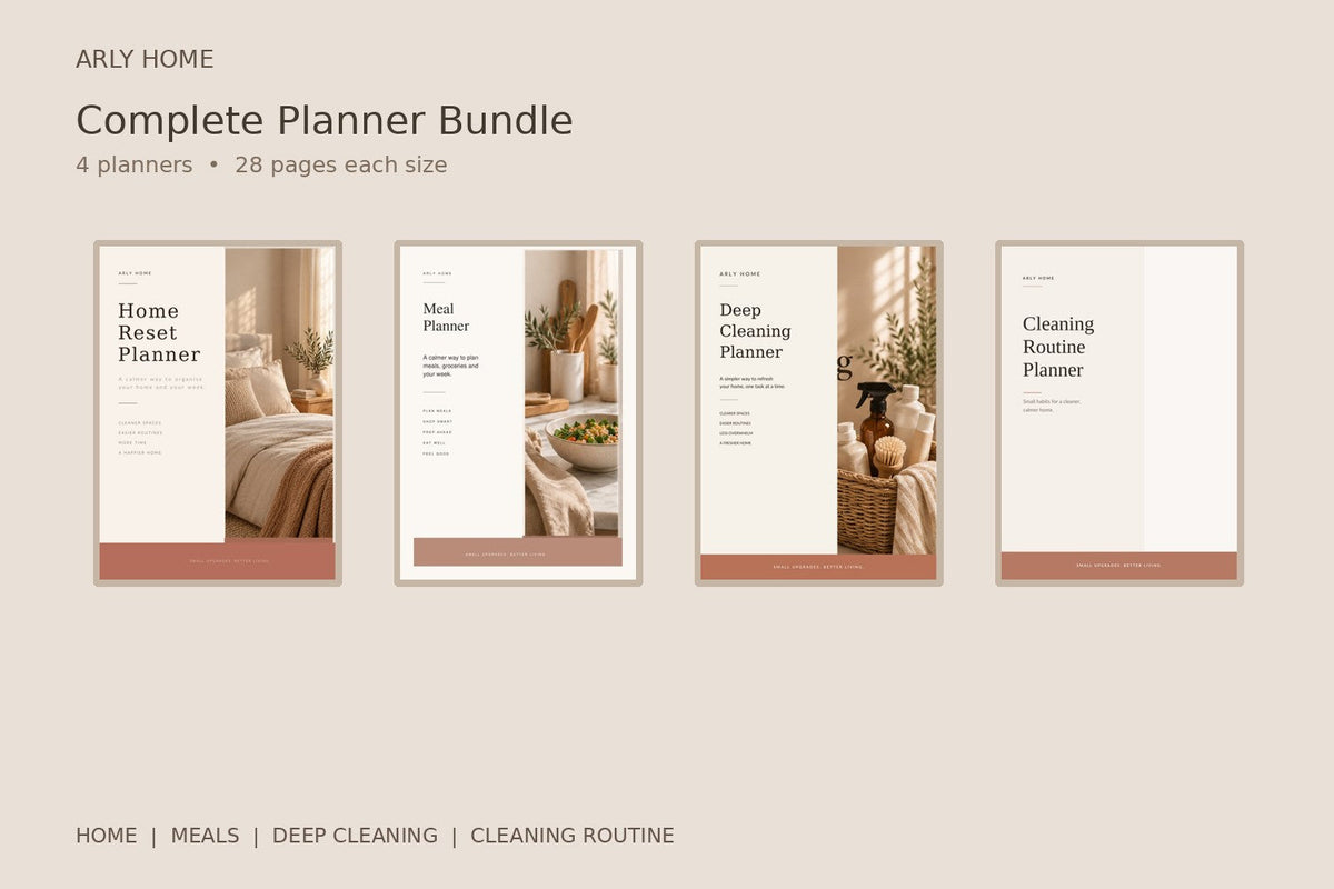 Preview of the downloadable planner's pages