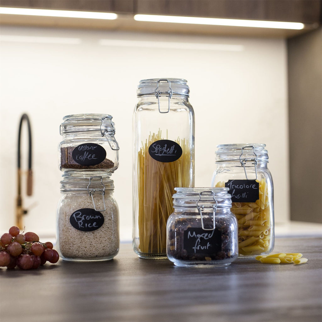 Glass Storage Jars - Set of 5