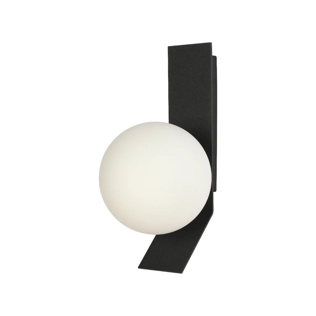 Adjustable Opal Glass Globe Wall Light