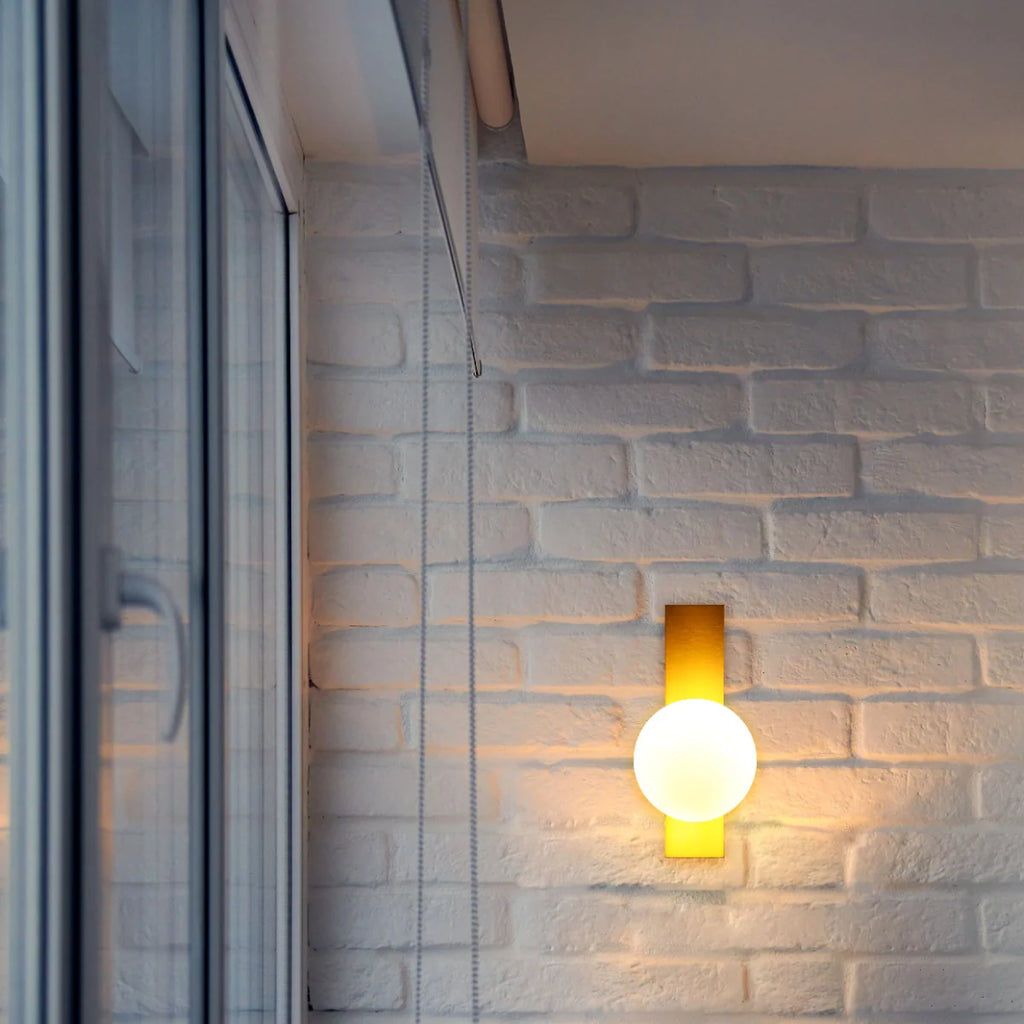 Adjustable Opal Glass Globe Wall Light