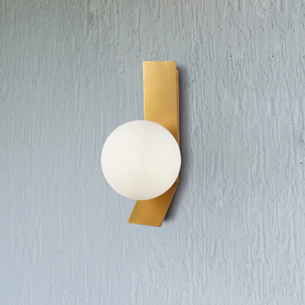 Adjustable Opal Glass Globe Wall Light
