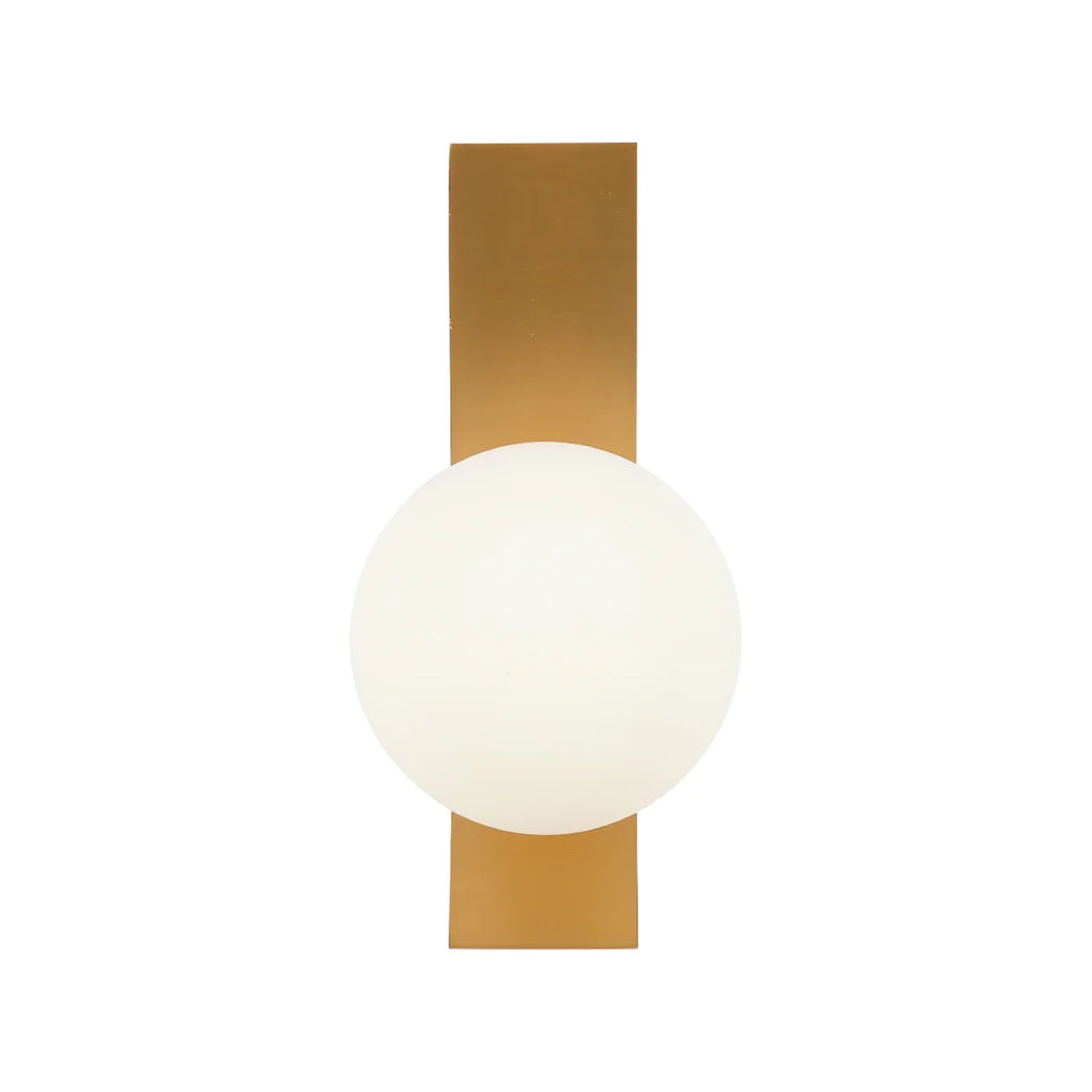 Adjustable Opal Glass Globe Wall Light