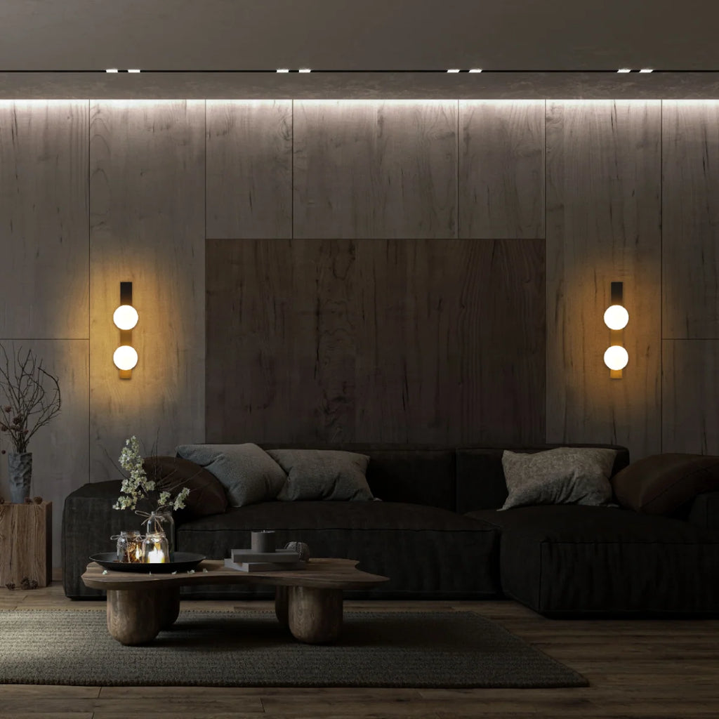 Adjustable Opal Glass Globe Wall Light